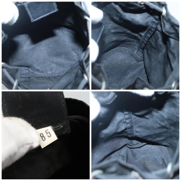 PRADA Pouch Nylon Black Silver Auth - Picture 14 of 15